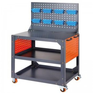 Chariot de table vise bossé gris bossé